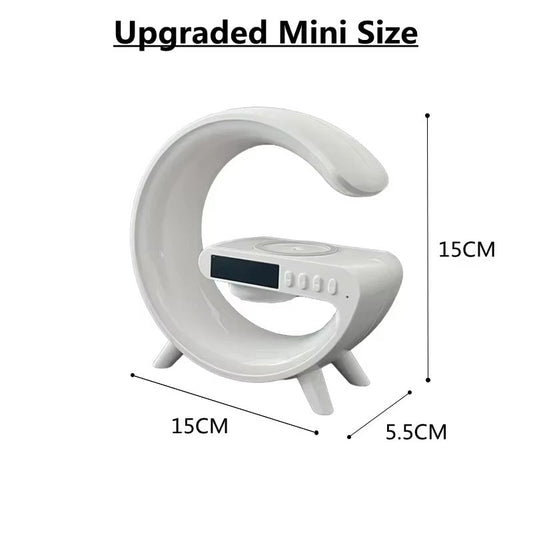 White electronic device with dimensions labeled on a white background