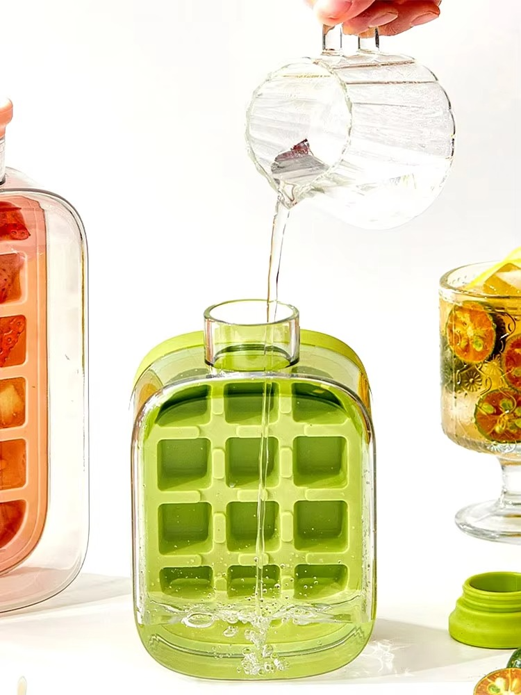 Water Bottle Ice Cube Tray, Cool Summer Ice Cube Cup, Upgraded Ice Cube Bottle - 500ml