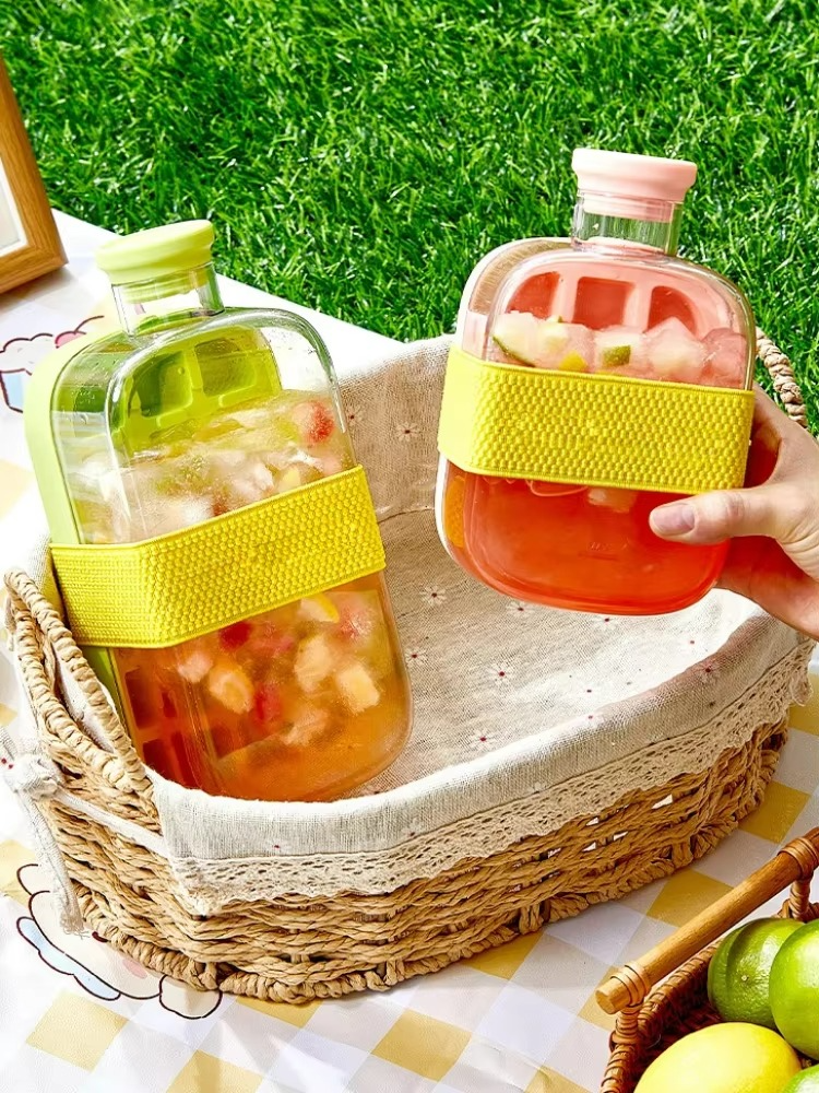 Water Bottle Ice Cube Tray, Cool Summer Ice Cube Cup, Upgraded Ice Cube Bottle - 500ml