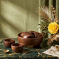Handcrafted Wooden Serving Bowl Set (1 Large + 6 Small Bowls)
