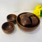 Handcrafted Wooden Serving Bowl Set (1 Large + 6 Small Bowls)