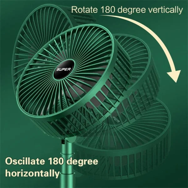 Rechargeable Telescopic Folding Table Fan 2