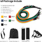 11pcs Resistance Band Set-Adjustable Fitness & Home Gym-Yoga Sports Workout Bands (100 lbs)