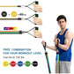 11pcs Resistance Band Set-Adjustable Fitness & Home Gym-Yoga Sports Workout Bands (100 lbs)