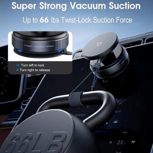 Premium 360° Magnetic Car Phone Mount-Foldable Adjustable Dashboard Holder for All Smartphones